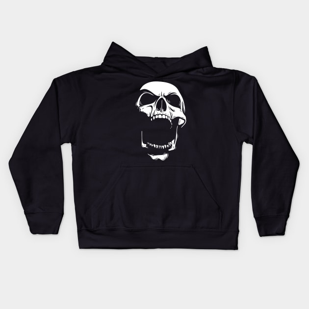 Fury Skull (black) Kids Hoodie by zoneo